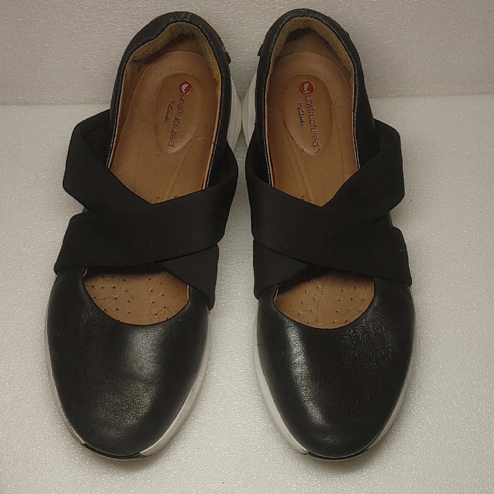 Structure Black Women's Slip-On Flats with Crisscross Straps
